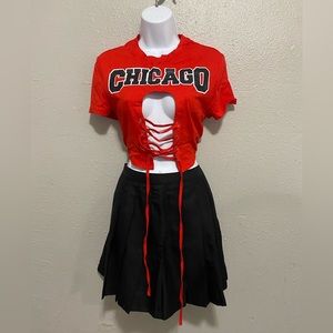 Crop top and tennis skirt set